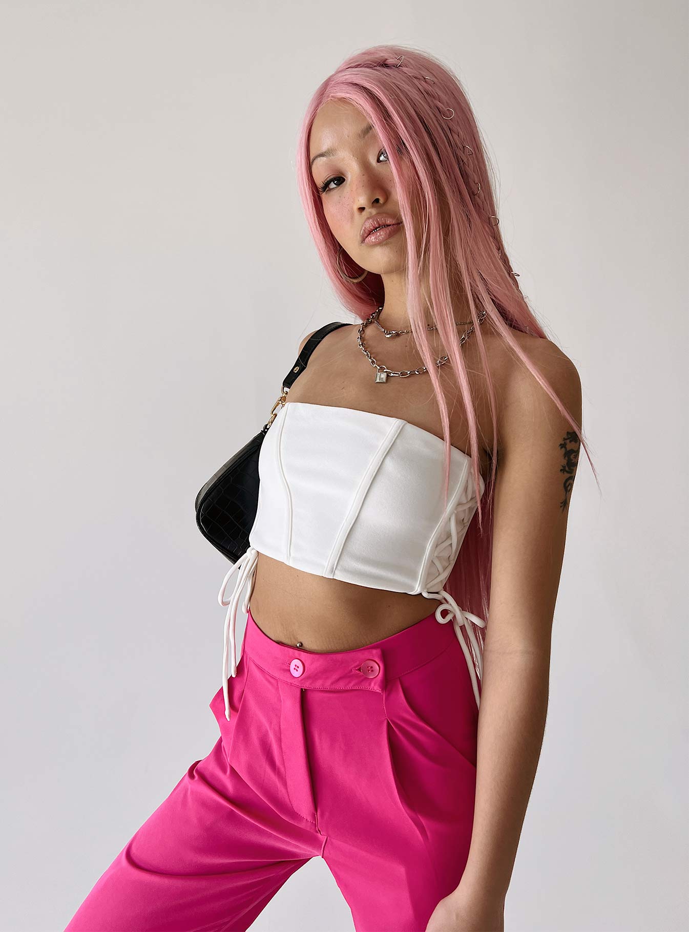 product Princess Polly Sleeveless Square Neck  Mylor Strapless Top White