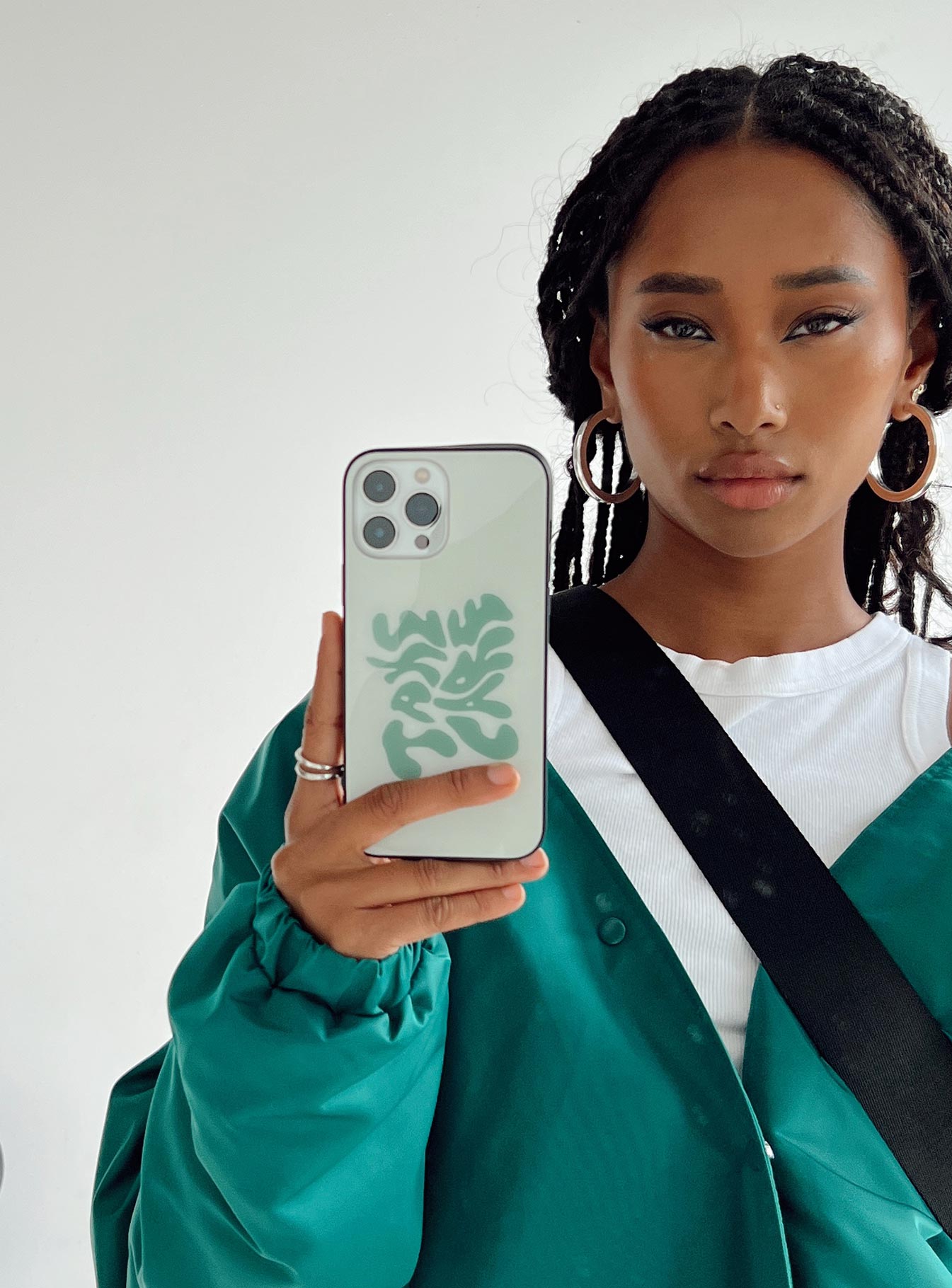 iPhone case Graphic print  Hard plastic back  Rubber edges