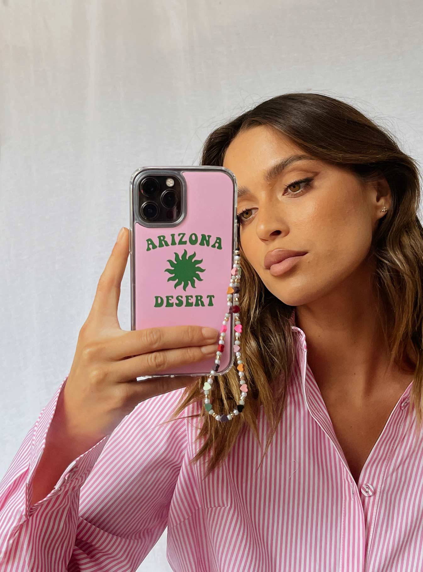 iPhone case Princess Polly Exclusive 50% PC 50% TPU Plastic back  Graphic print  Grip detail on sides  Tech chain holes 