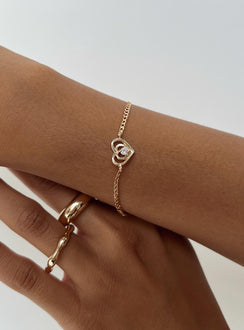 Bracelet Gold toned Lobster clasp fastening Diamante detail