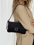 Shoulder bag Gold-toned hardware Magnetic button & zip fastening Internal card slip