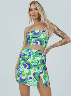   front view of model wearing Princess Polly Public Desire Mini Skirt Multi 