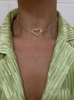 Burley Heart Choker Silver Eco