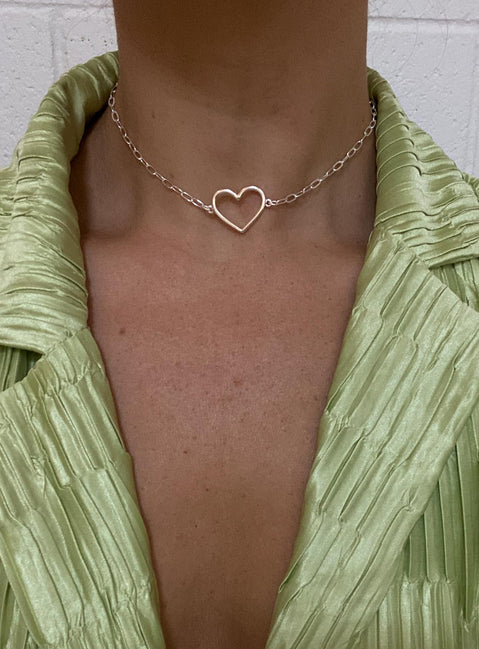 Burley Heart Choker Silver Eco
