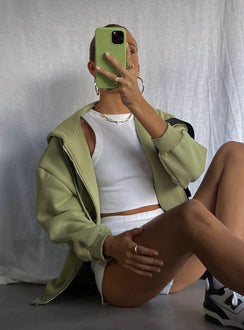 Florida Zip Up Sweatshirt Green Princess Polly  long 