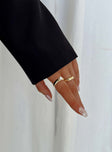 Ring pack 18K Gold Plated Pack of two Pearl detail Lightweight