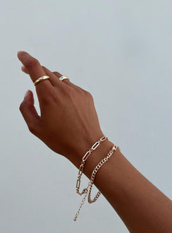 Bracelet pack Pack of two These can be worn separately Gold-toned Lobster clasp fastening