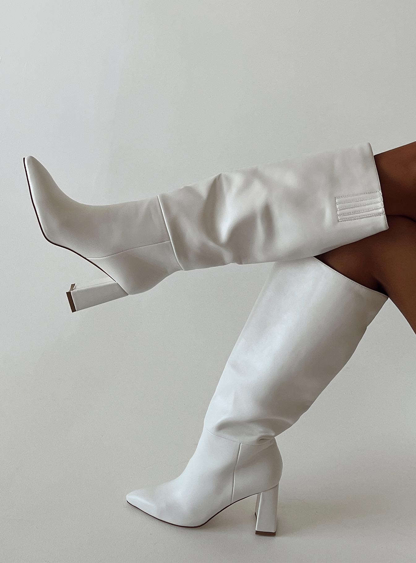 White knee cheap boots uk