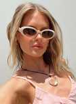 Sunglasses Rounded frame Moulded nose bridge Brown tinted lenses