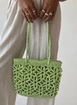 Tote bag  50% paper 50% polyester Crochet design Twin handles  One main compartment Fully lined 