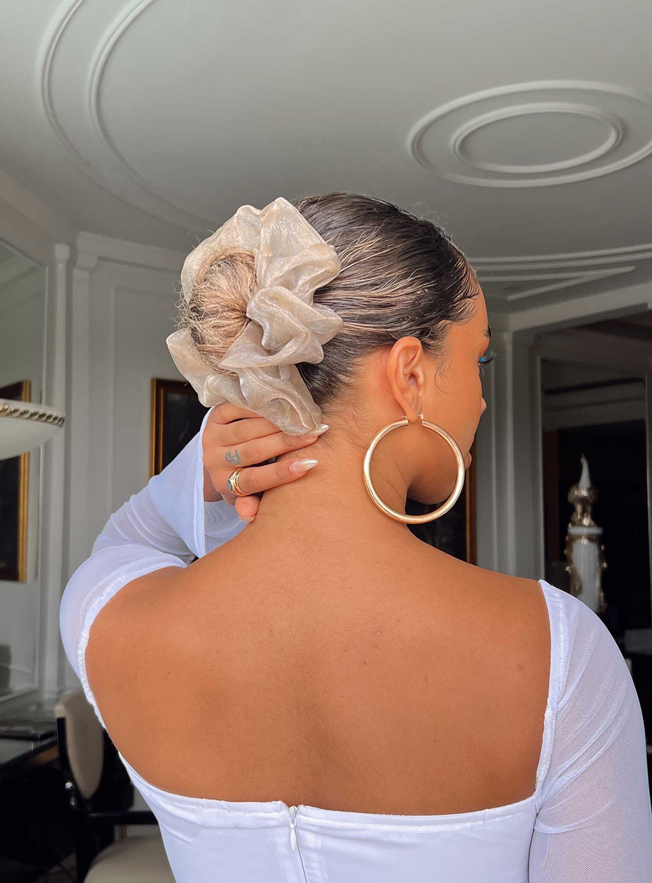 Scrunchie Sparkly material Oversized design