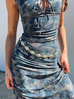 Chain belt Gold-toned Stone detail Lobster clasp fastening