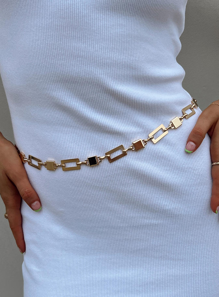 Chain belt Gold-toned Chunky design Lobster clasp fastening
