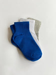 Sock pack Three pairs Ribbed cuff Good stretch 