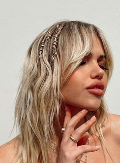 Hair twister pack Gold-toned Pack of three