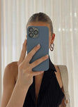 Grey iPhone case Soft rubber design  Easy clip-on style