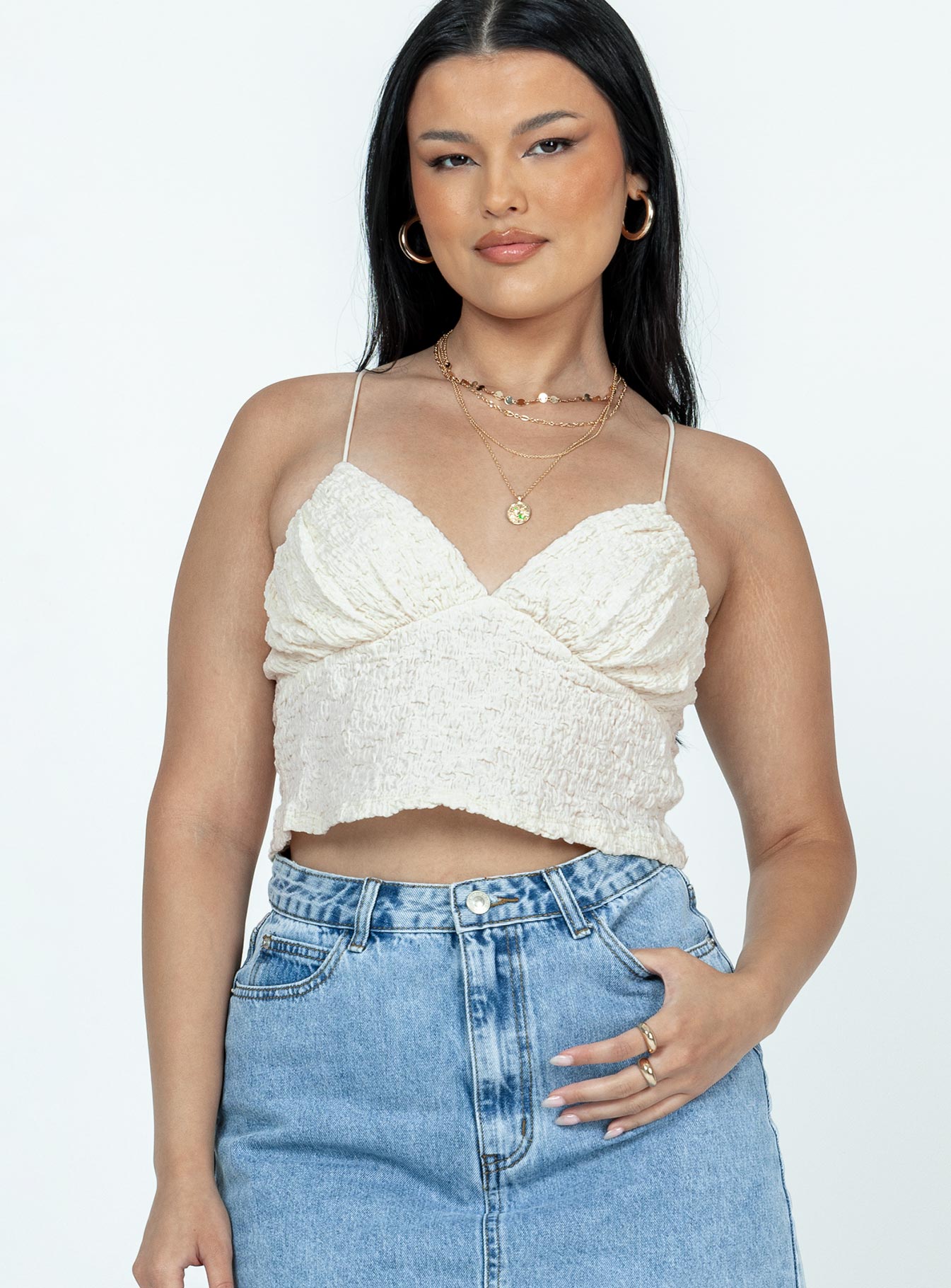 product Princess Polly Sleeveless Sweetheart  Marcell Top White