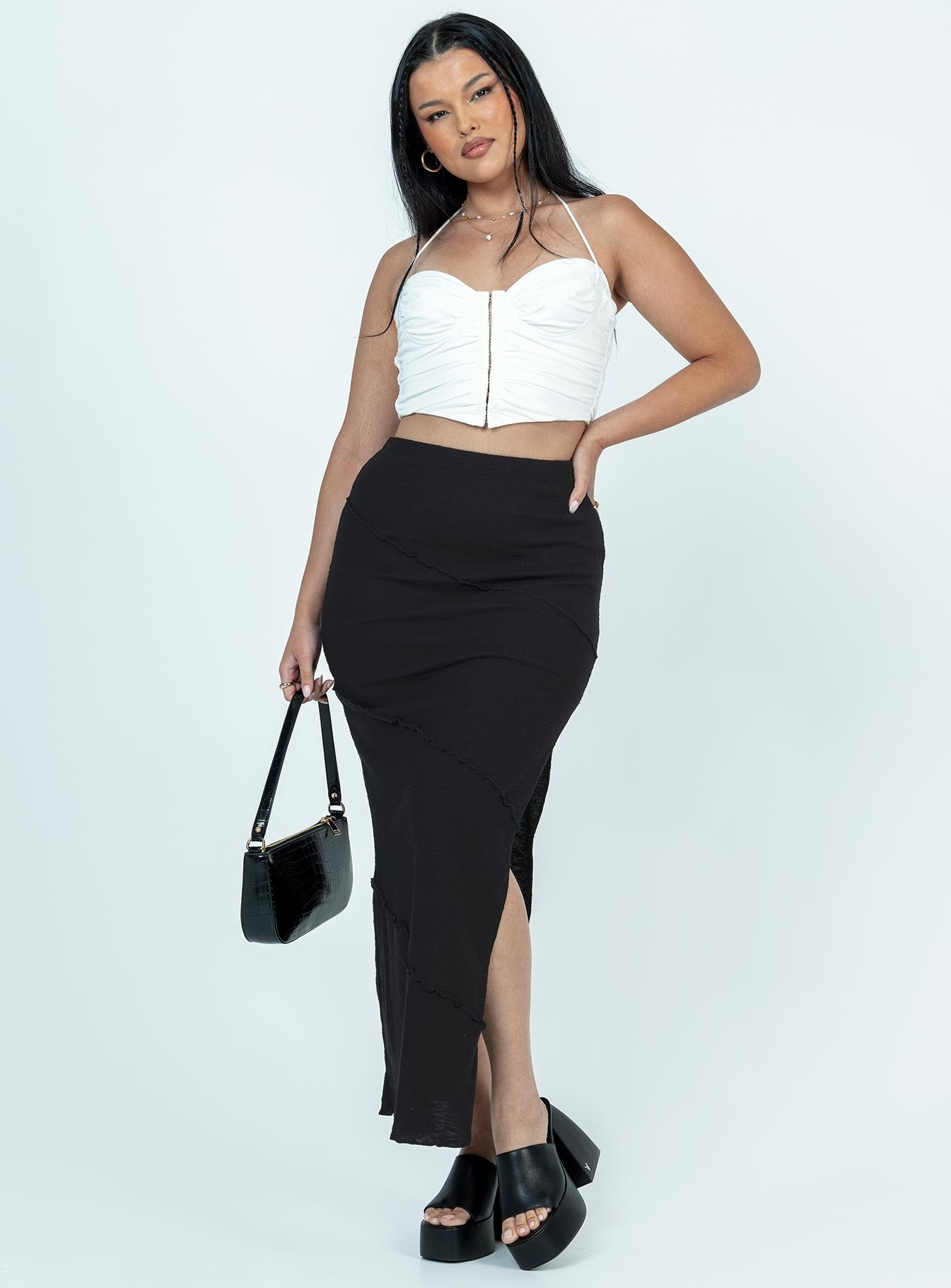 Maxi skirt outlet split