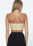 product Princess Polly Sleeveless Asymmetric Neckline  Baram Strapless Top Cream