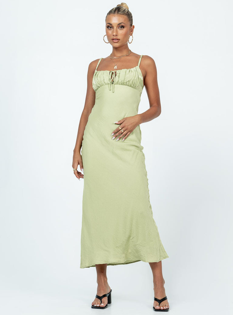 product Princess Polly Asymmetric Neckline  Nicoleta Midi Dress Green