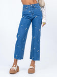 back view of model wearing Princess Polly Zaire Mom Denim Jeans High Waisted 