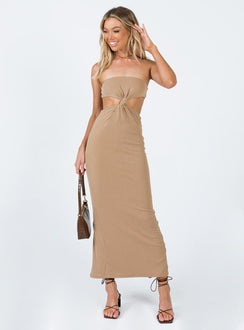 product Princess Polly High Neck  Gatlin Cut Out Maxi Dress Brown