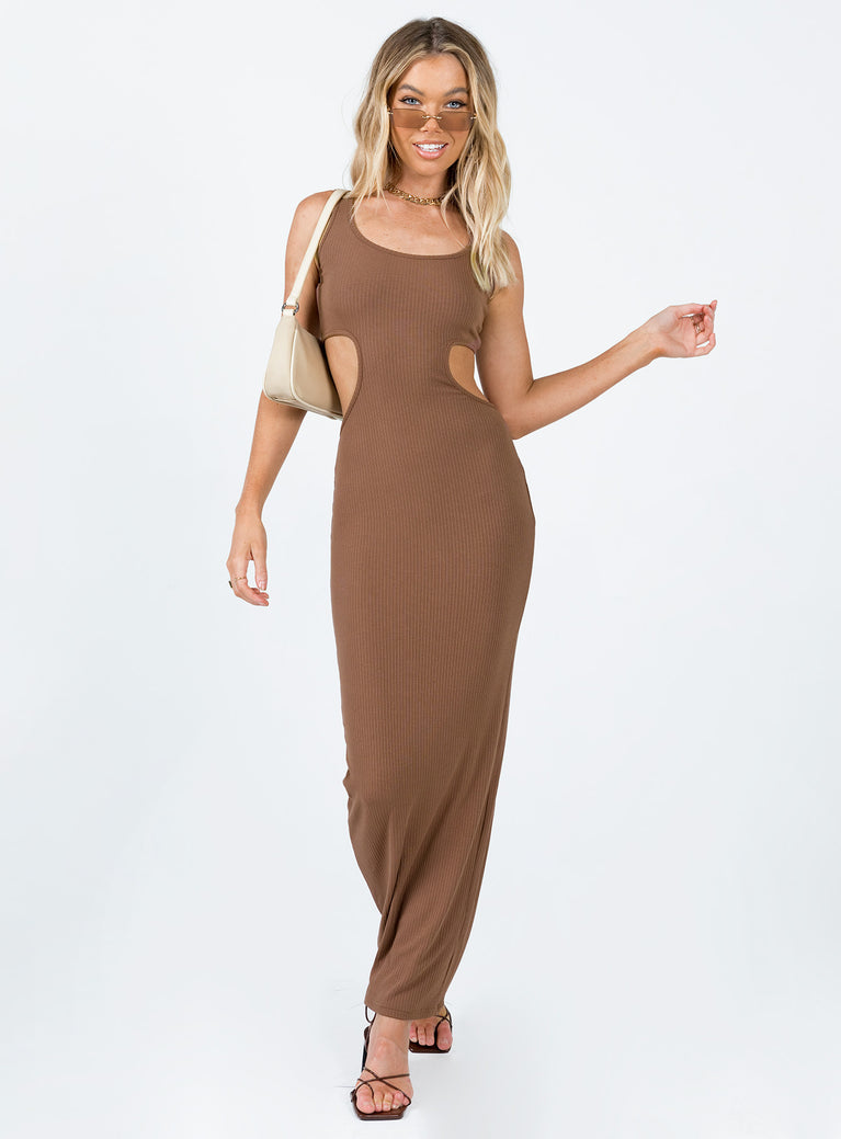 product Princess Polly Crew Neck  Alaska Maxi Dress Brown