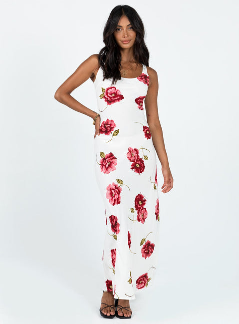 product Princess Polly High Neck  Malina Maxi Dress Red Multi