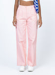 Front view of model wearing  front Princess Polly  Archer Pants Corduroy Pink