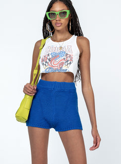 Shorts Knit material  High waisted  Elasticated waistband 