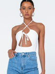 Princess Polly Sleeveless Asymmetric Neckline  Ellamay Bodysuit White