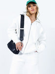 Hoda Zip Up Jacket White Princess Polly  regular 