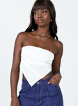 Sylvia Strapless Top White