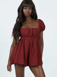 Fadden Romper Burgundy