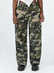 product Princess Polly  Fallout Mid Rise Cargo Pants Camouflage