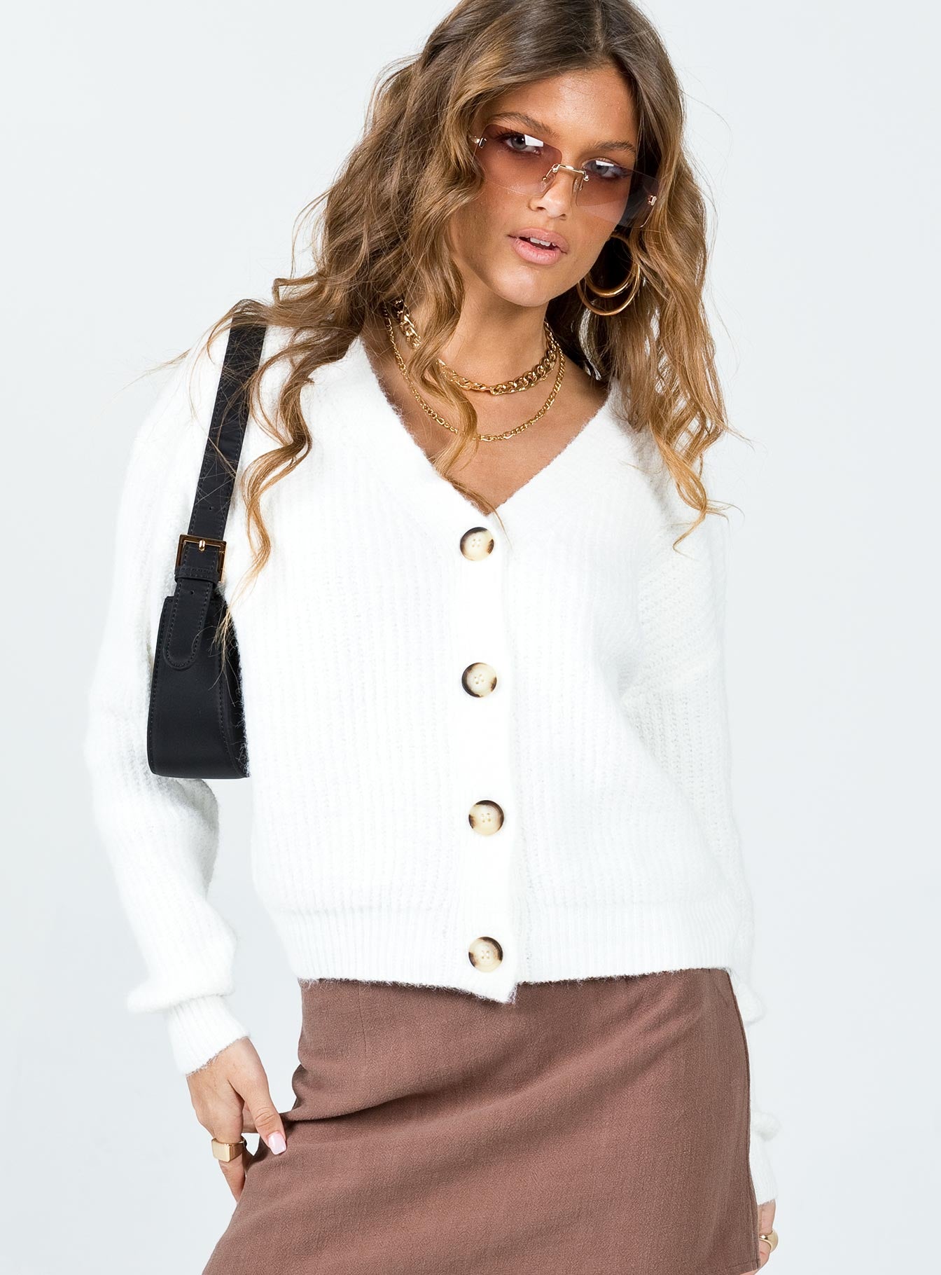 Carlo Cardigan White Long 