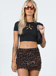 Lidya Ultra Micro Mini Skirt Leopard