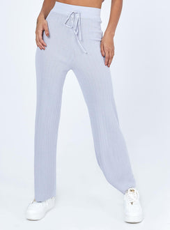 side view of model wearing Princess Polly Majid Pants Blue 