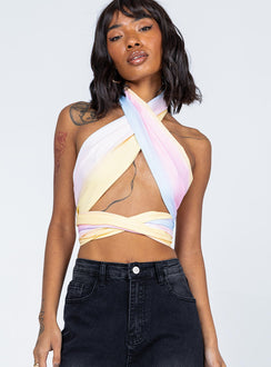 front view of model wearing Princess Polly Edison Top Multi 