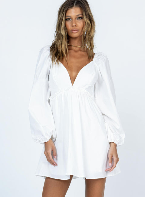 product Princess Polly Crew Neck  Skylark Mini Dress White