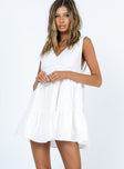 product Princess Polly Crew Neck  Rosetta Mini Dress White