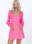 Princess Polly   Hastings Long Sleeve Mini Dress Pink