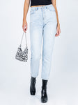 front view of model wearing Princess Polly Organic Cotton Blend Colmar Skinny Leg Denim Jeans Mid Rise 