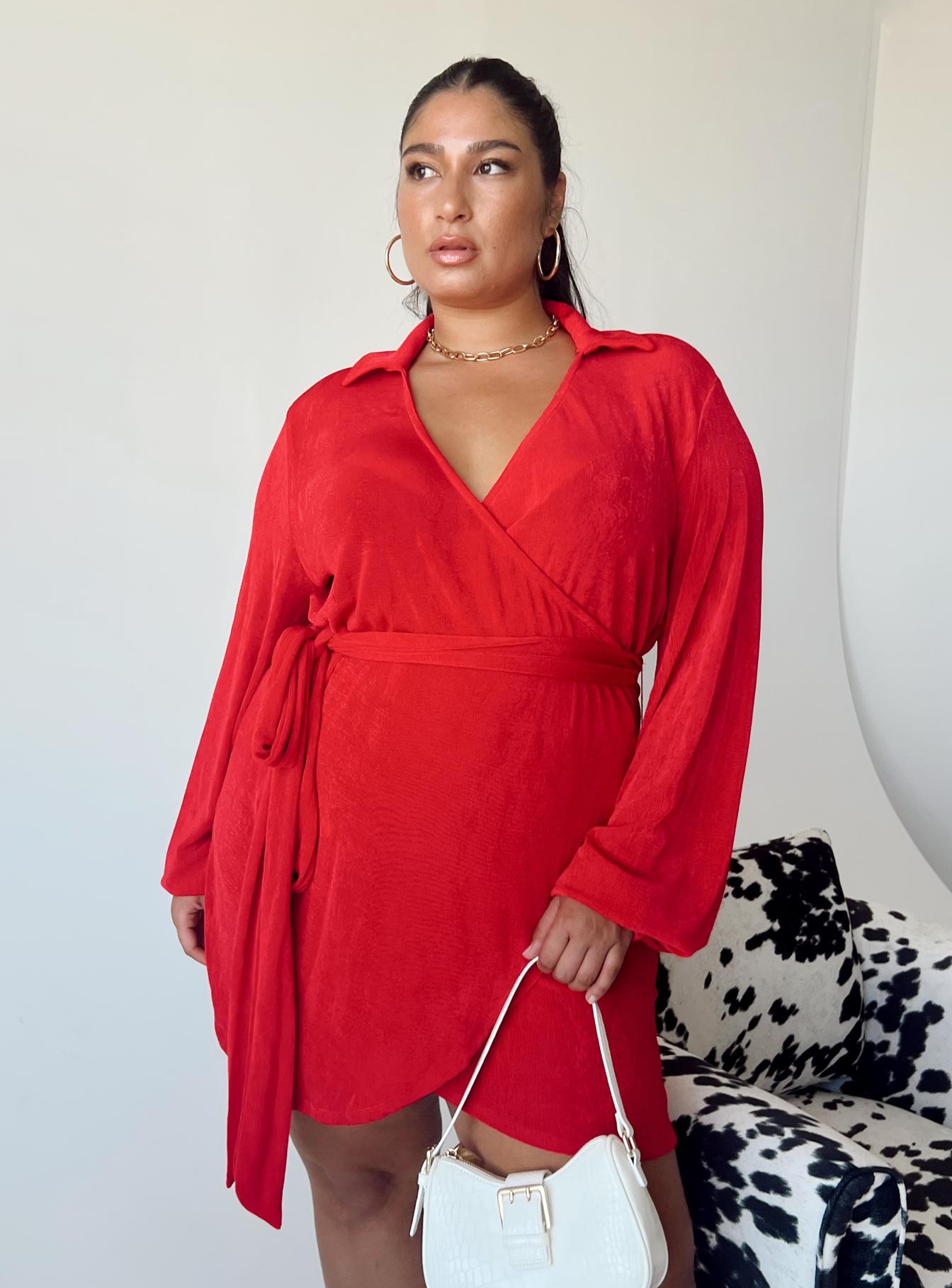 Princess polly store red wrap dress