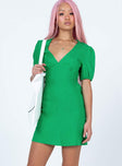 Princess Polly Plunger  Fabian Mini Dress Green