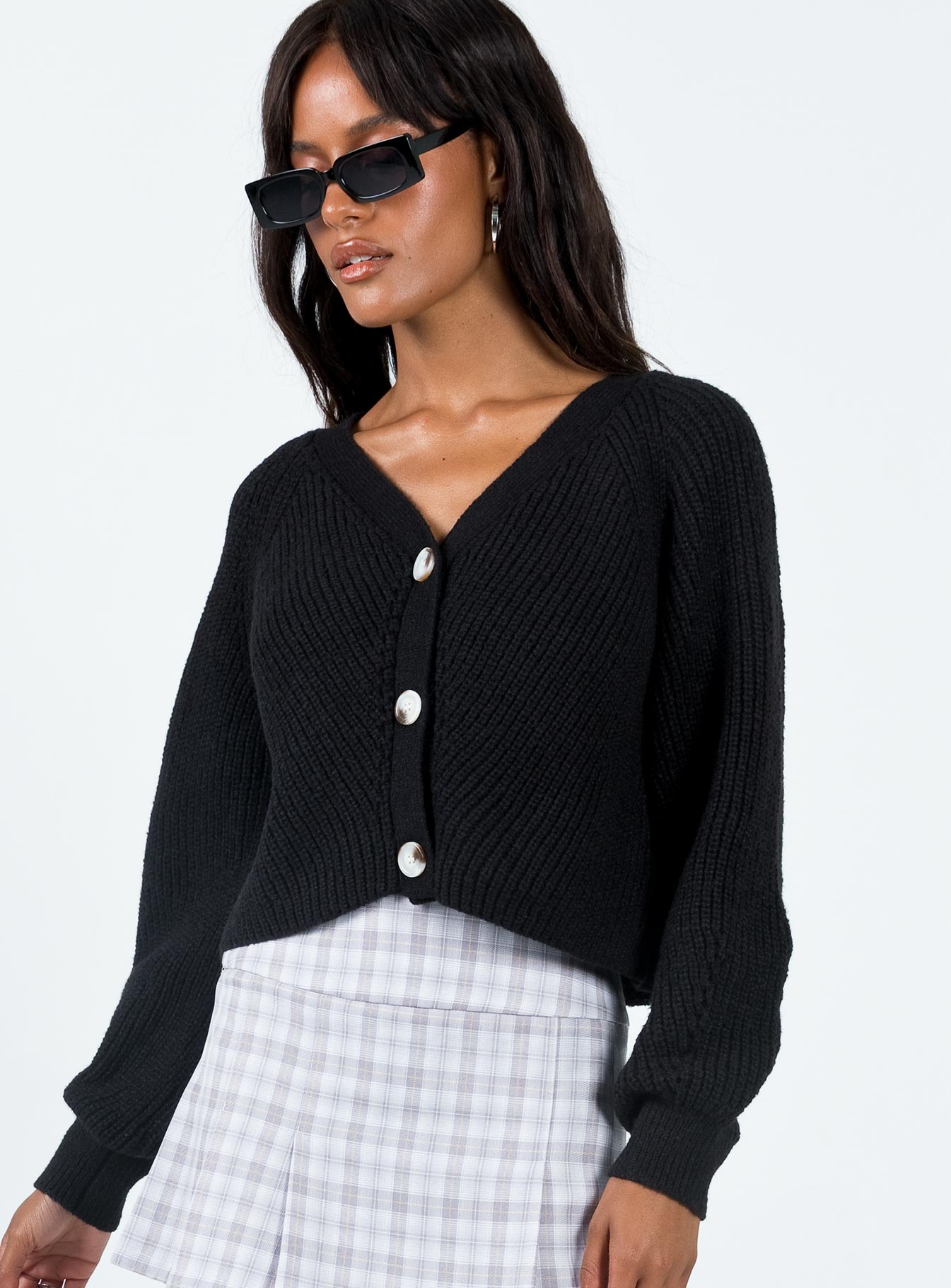 Romney Cardigan Black Long 