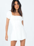 product Princess Polly Square Neck  Fauci Mini Dress White