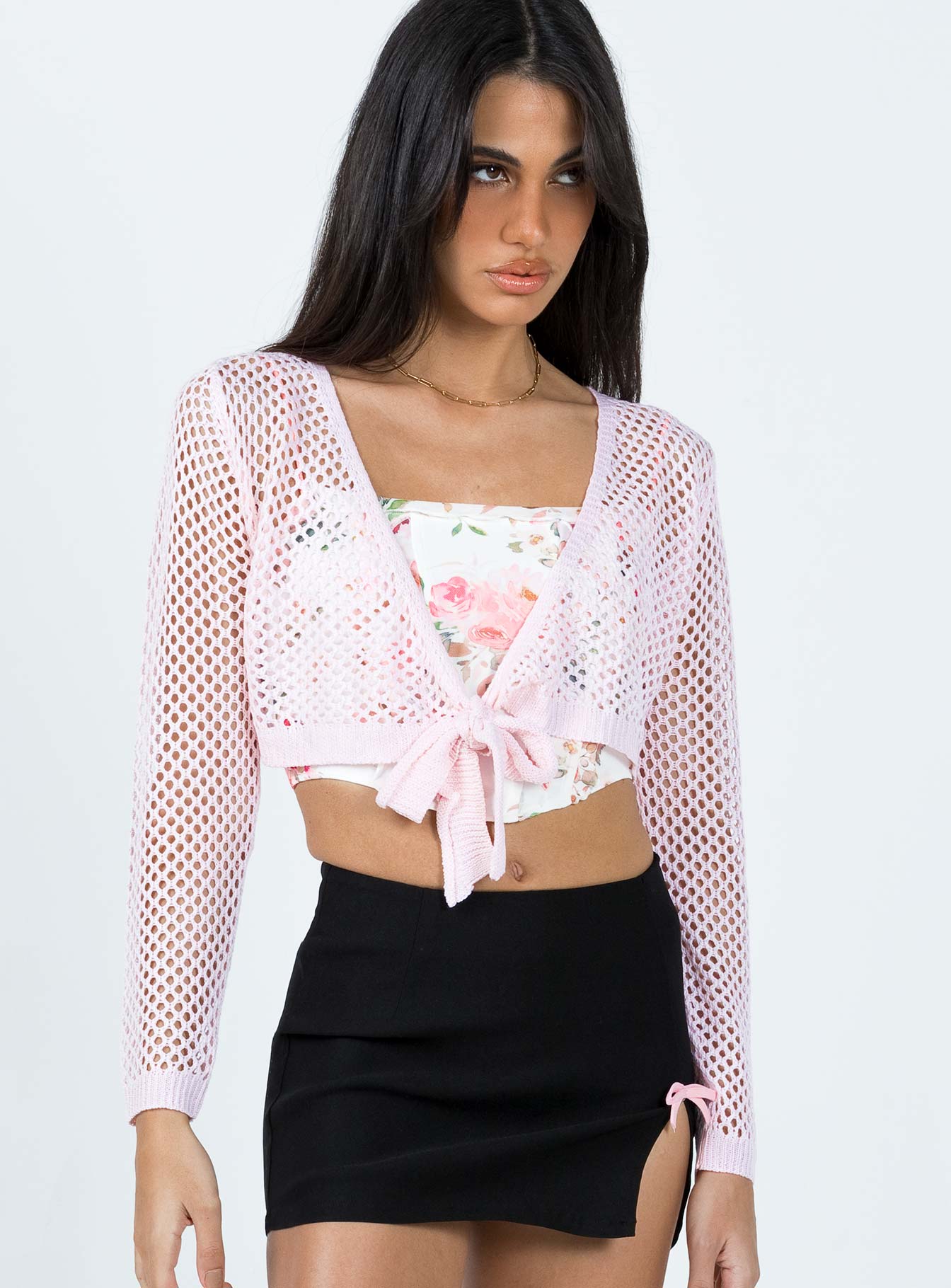 Treva Sweater Pink Cropped 