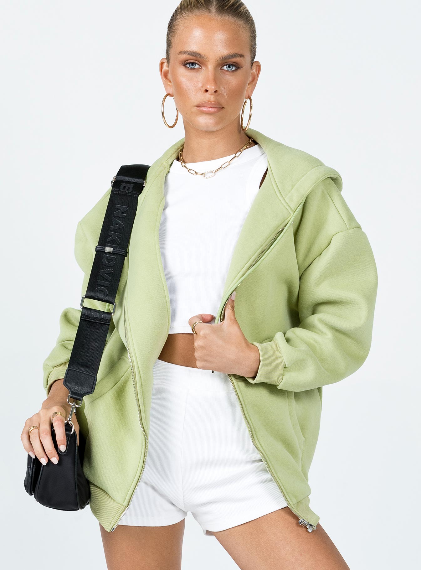 Oversized zip up clearance sweatshirt