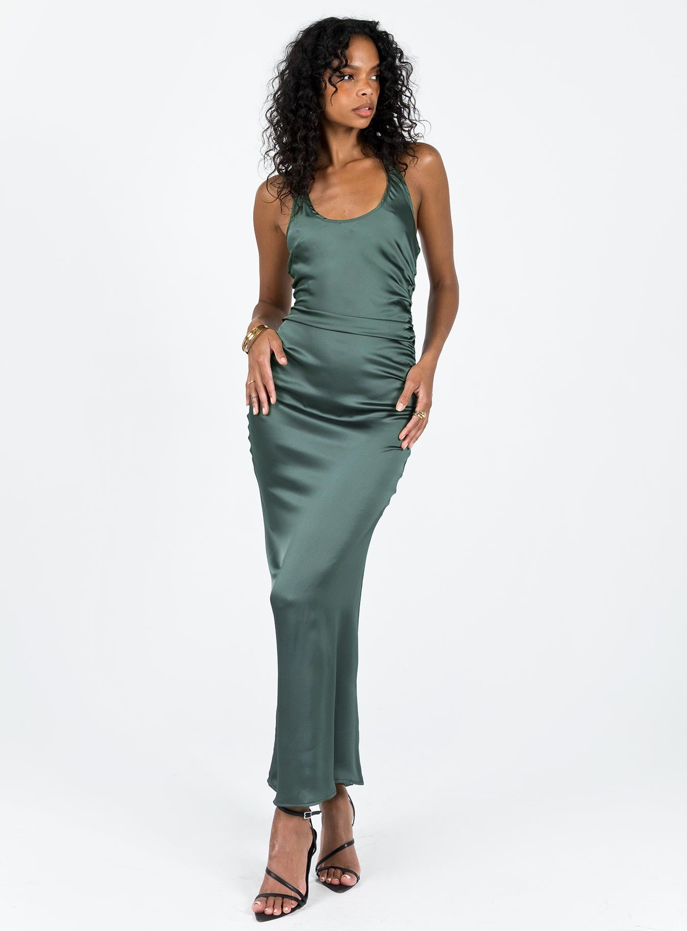 Kodiak Halter Maxi Dress Green